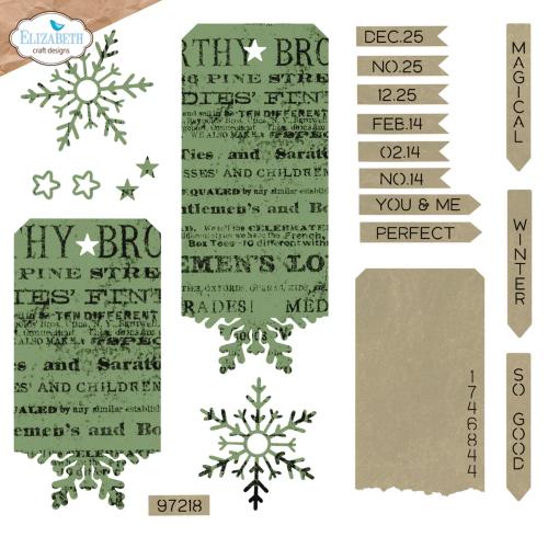 Elizabeth Craft Designs - Winter tags Die Set (2317)
