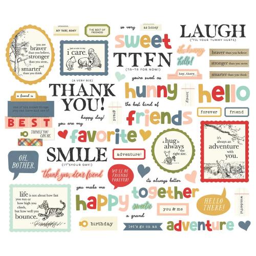 Simple Stories - Say Cheese Classic Pooh Sentiment Bits & Pieces (23924)