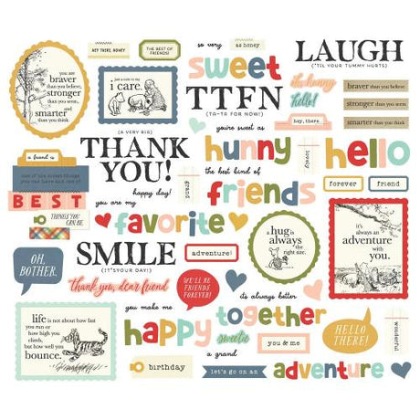 Simple Stories - Say Cheese Classic Pooh Sentiment Bits & Pieces (23924)