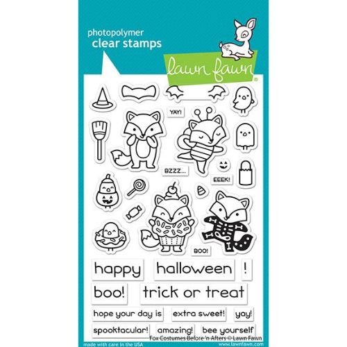 Lawn Fawn - Stamps - Fox Costumes Before 'n Afters