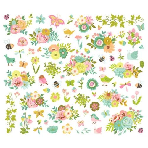 Simple Stories Tea Garden Floral Bits & Pieces (24120)