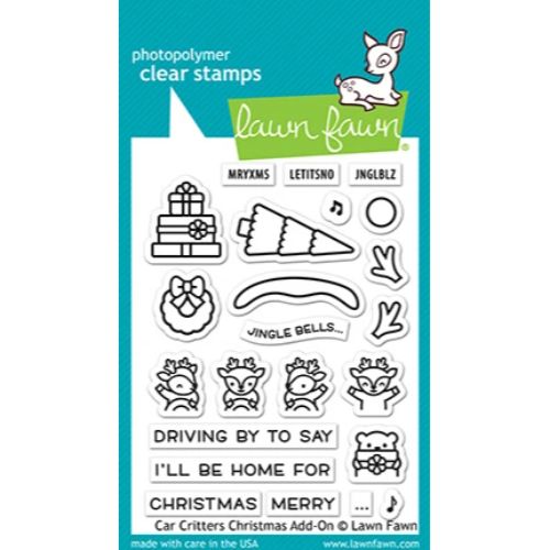 Lawn Fawn - Stamps - Car Critters Christmas Add-On