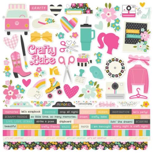 Simple Stories Crafty Babe Collection Kit (24300) - Postage as per Actual