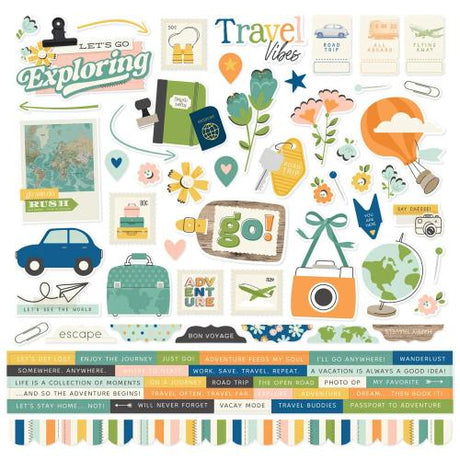 Simple Stories Happy Travels Collection Kit (24400) - Postage as per Actual