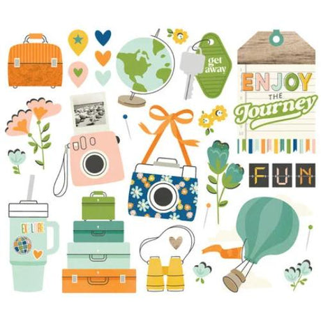 Simple Stories Happy Travels Big Bits & Pieces (24421)