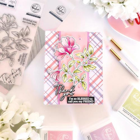 Pinkfresh Studio - Diagonal Plaid press plate
