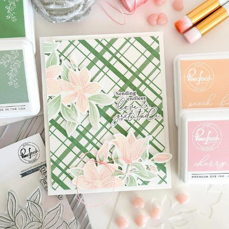 Pinkfresh Studio - Diagonal Plaid press plate