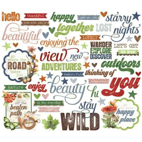 Simple Stories Simple Vintage Woodlands Sentiment Bits & Pieces (24725)