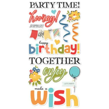 Simple Stories Say Cheese Classic Pooh Birthday Foam Stickers (24811)