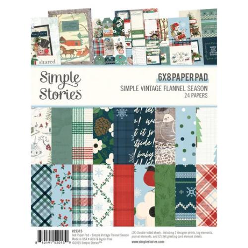 Simple Stories Simple Vintage Flannel Season 6x8 Inch Paper Pad (25315)