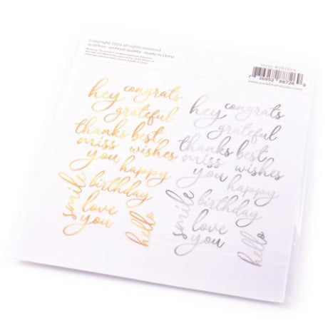 Pinkfresh Studio - Foiled Script Sentiment ephemera