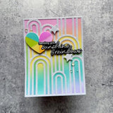 Pinkfresh Studio - Radiating Hearts & Stars stencil