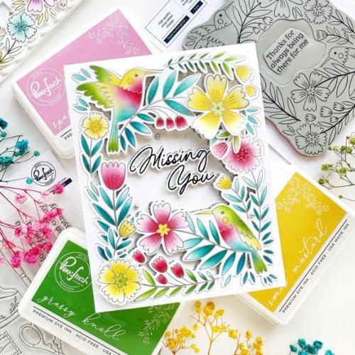 Pinkfresh Studio - Happy Hummingbirds cling stamp