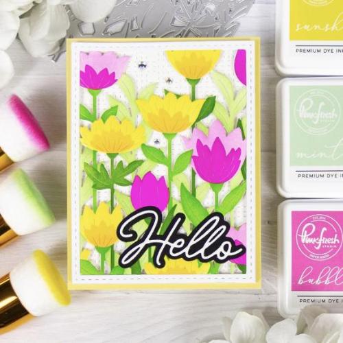 Pinkfresh Studio - Floral Field stencil