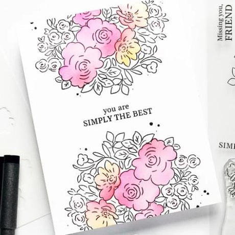 Pinkfresh Studio - Blooming Grace stencil
