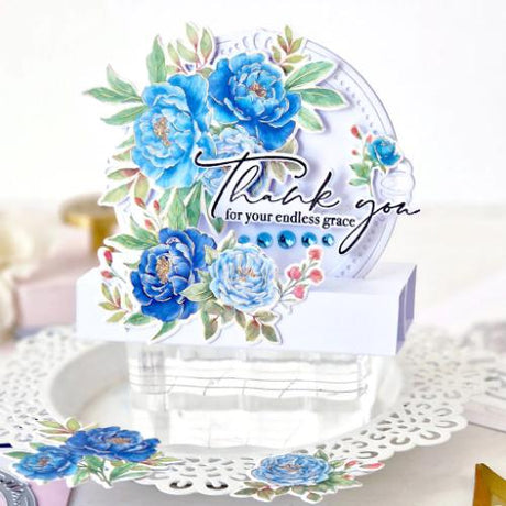 Pinkfresh Studio - Peony Perfection: Blue washi