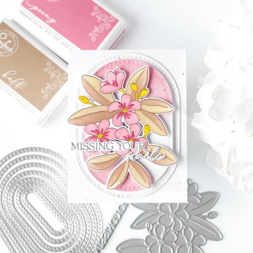 Pinkfresh Studio - Plumeria press plate