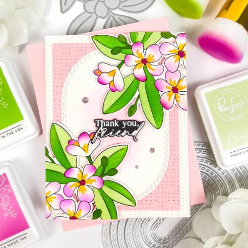 Pinkfresh Studio - Plumeria press plate