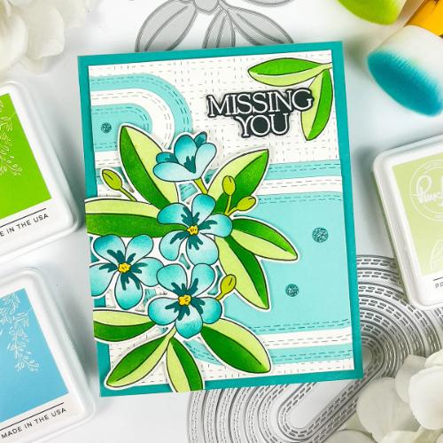 Pinkfresh Studio - Plumeria press plate
