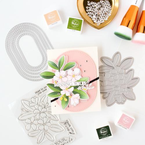 Pinkfresh Studio - Plumeria press plate