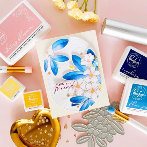 Pinkfresh Studio - Plumeria press plate