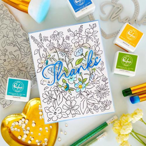 Pinkfresh Studio - Garden Medley stencil