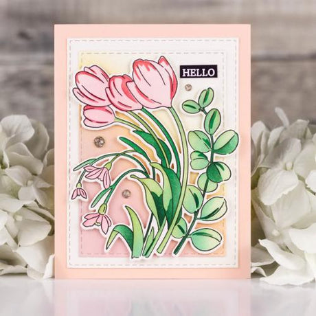 Pinkfresh Studio - Timeless Tulips stencil