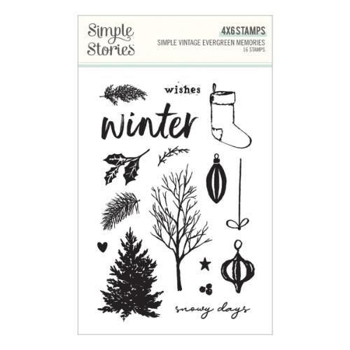 Spellbinders - Simple Vintage Evergreen Memories Stamp & Die Bundle by Simple Stories - Postage as per Actual