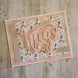 Paper Rose Studio - Hugs Layered Script Metal Cutting Die 28837