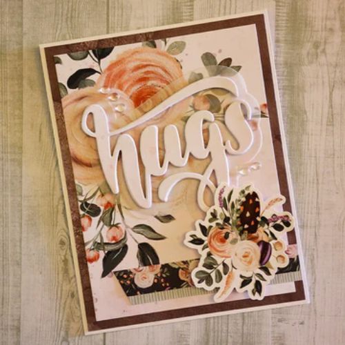 Paper Rose Studio - Hugs Layered Script Metal Cutting Die 28837