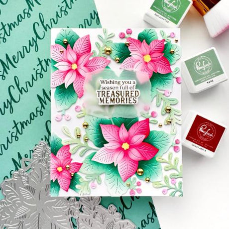 Pinkfresh Studio - Whispers of Poinsettia stencil