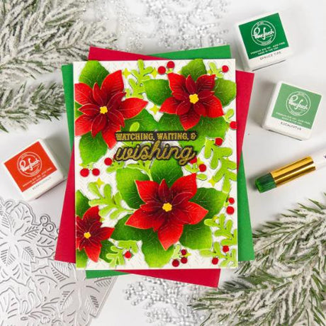 Pinkfresh Studio - Whispers of Poinsettia stencil