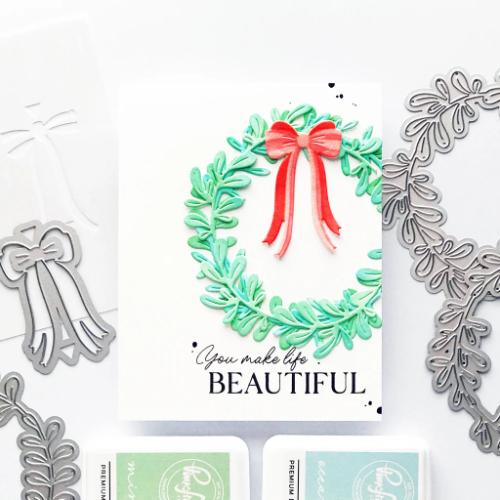 Pinkfresh Studio - Tied with Cheer die & stencil bundle