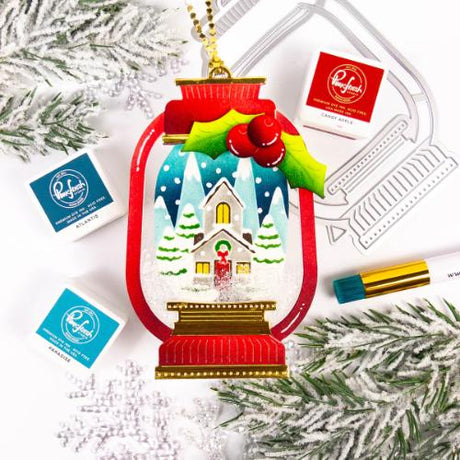 Pinkfresh Studio - Lantern Landscapes: Snowy Cottage stencil