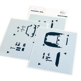 Pinkfresh Studio - Lantern Landscapes: Joyride stencil