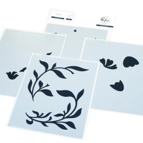 Pinkfresh Studio - Moonlit Blooms stencil