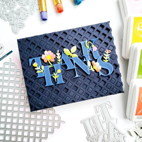 Pinkfresh Studio - Bloom of Thanks stencil