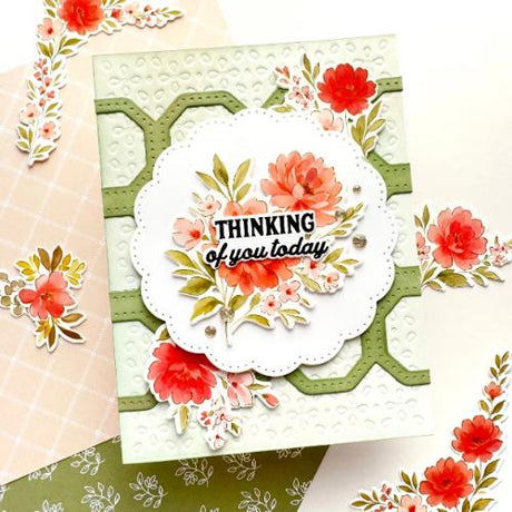 Pinkfresh Studio - Floral Lattice coverplate die