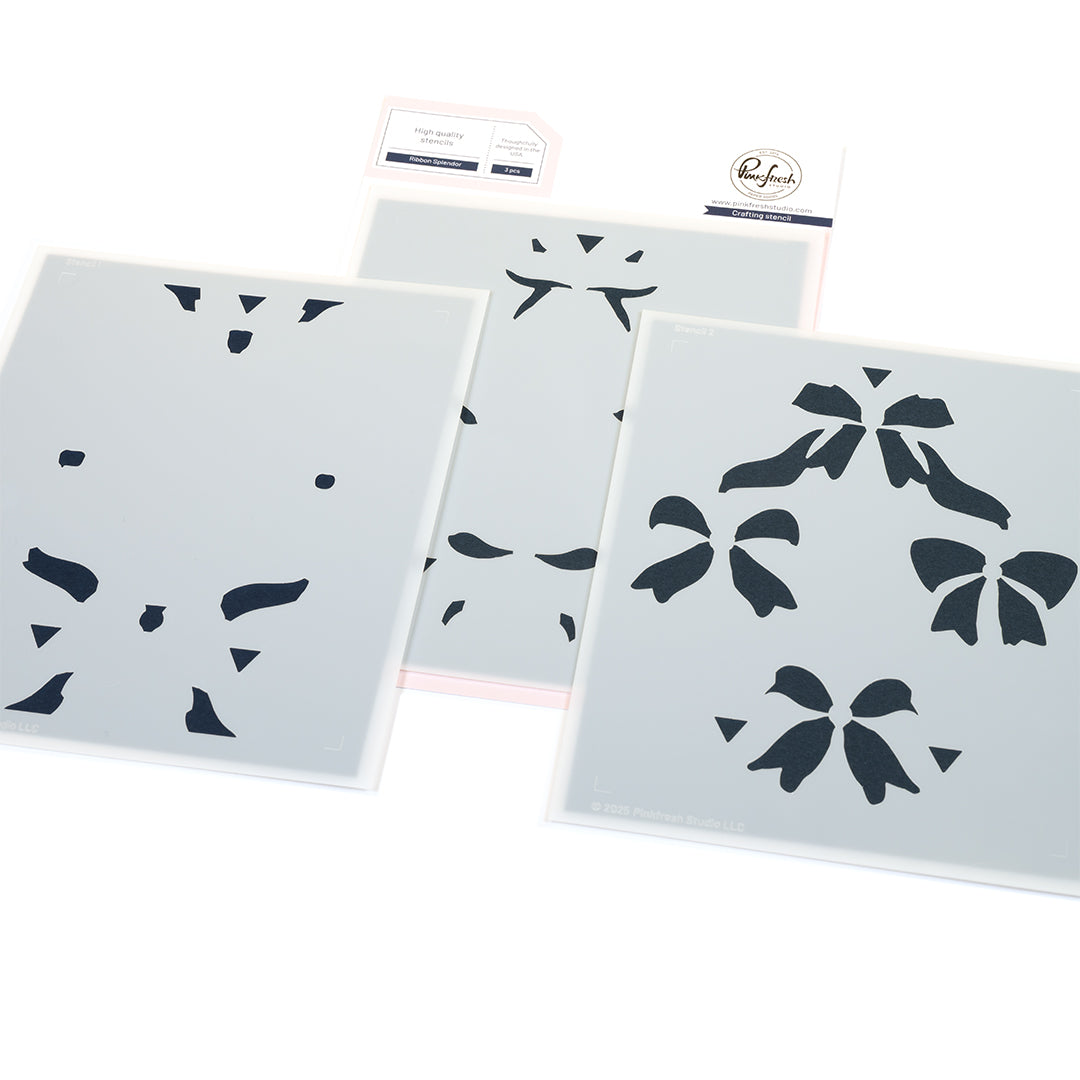 Pinkfresh Studio - Ribbon Splendor stencil