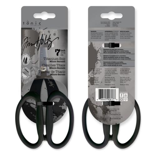 Kushgrip Non-Stick Micro Serrated Scissors 7" By Tim Holtz