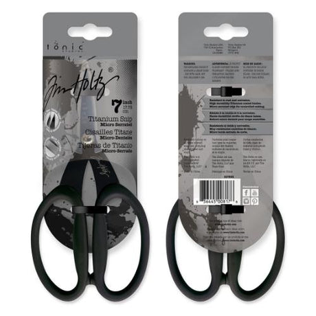 Kushgrip Non-Stick Micro Serrated Scissors 7" By Tim Holtz
