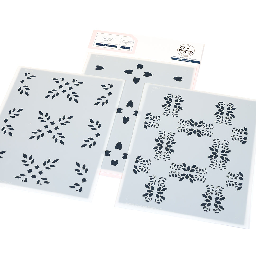 Pinkfresh Studio - Petal Mosaic stencil