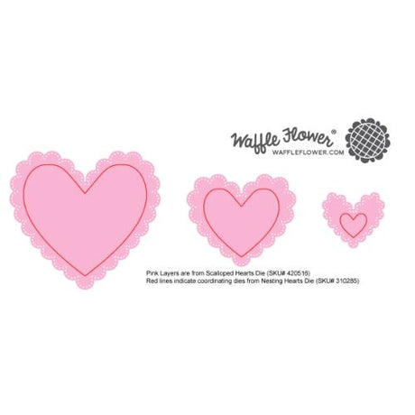 Waffle Flower - Nesting Hearts Die