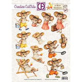 Creatief Art A Mice Vacation 01 3D Die-Cut Sheet Creative CutOuts (CCO-048)