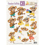Creatief Art A Mice Vacation 02 3D Die-Cut Sheet Creative CutOUts (CCO-049)