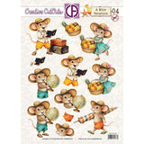 Creatief Art A Mice Vacation 04 3D Die-Cut Sheet Creative CutOuts (CCO-051)