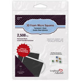 Scrapbook Adhesives 3D Foam Squares Micro Black - 2,508 pcs