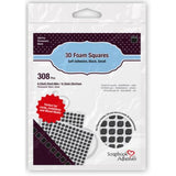 Scrapbook Adhesives 3D Foam SQUARES 1/4" Black - 308