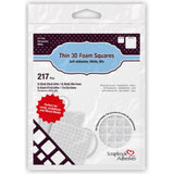 Scrapbook Adhesives Thin 3D Foam Squares White Mix (217pcs)