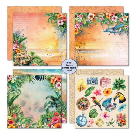 3Quarter Designs Tropic Excursion  8x8 Paper Pack